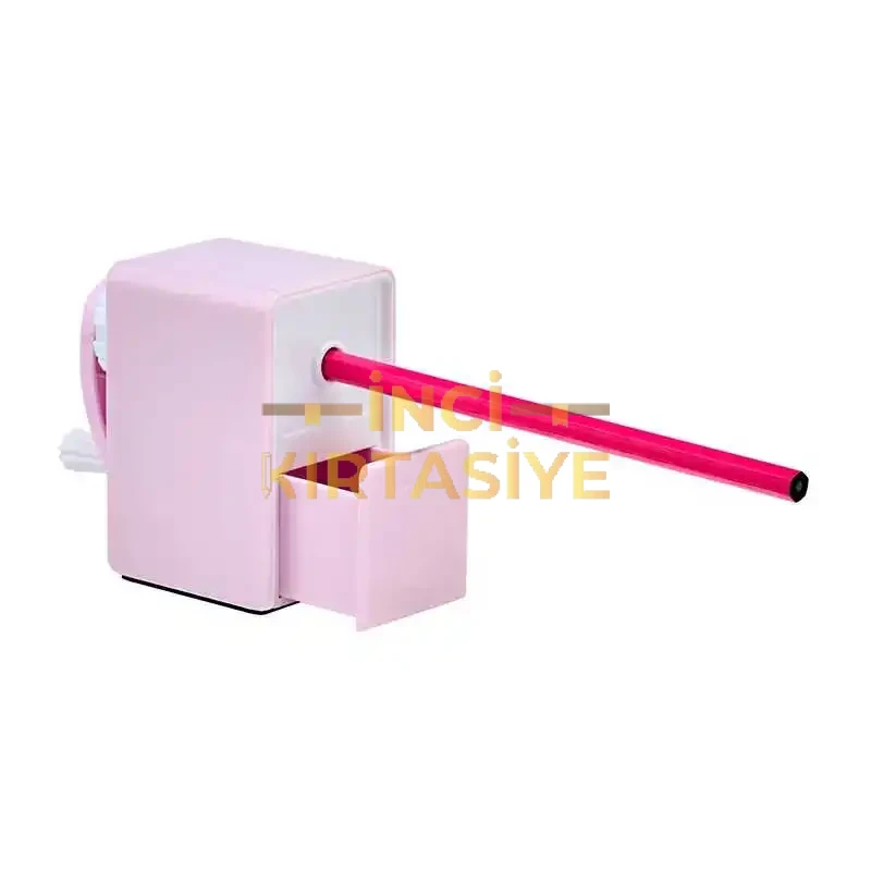 MAS 6734 KALEMTRAŞ KOLLU MASA TİPİ PLASTİK PEMBE