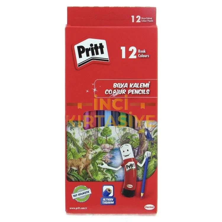 PRİTT 12 RENK KARTON KURU BOYA