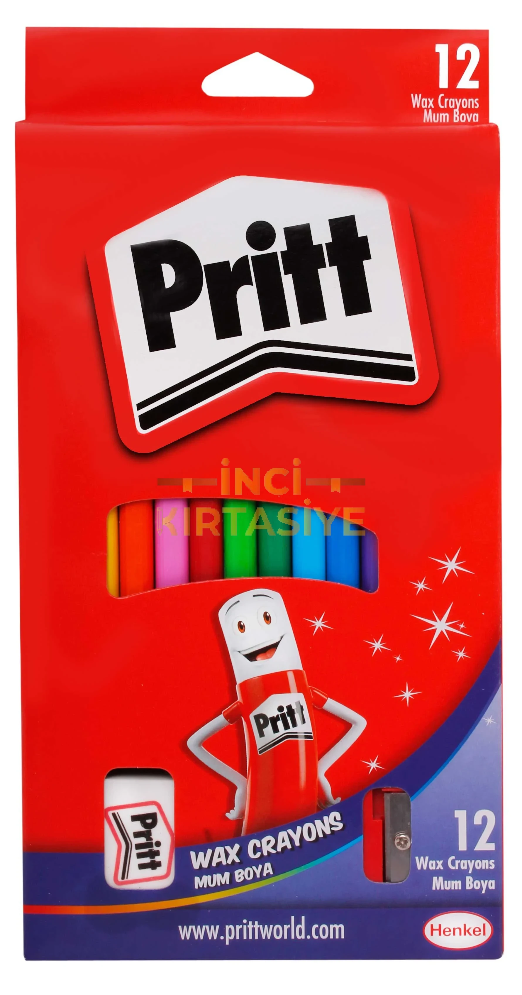PRİTT 12 RENK MUM BOYA