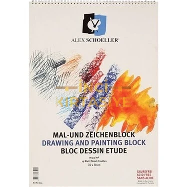 ALEX SCHOELLER 35X50CM 165GR SPİRALLİ DOKULU RESİM DEFTERİ