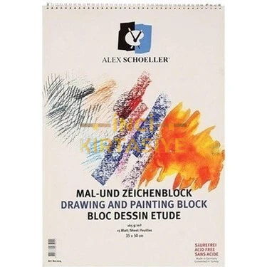 ALEX RESİM DEFTERİ SPİRALLİ 35X50 CM 120GR