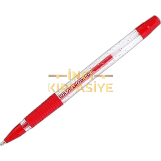 PENSAN GLITTER SİMLİ JEL KALEM KIRMIZI 1 MM