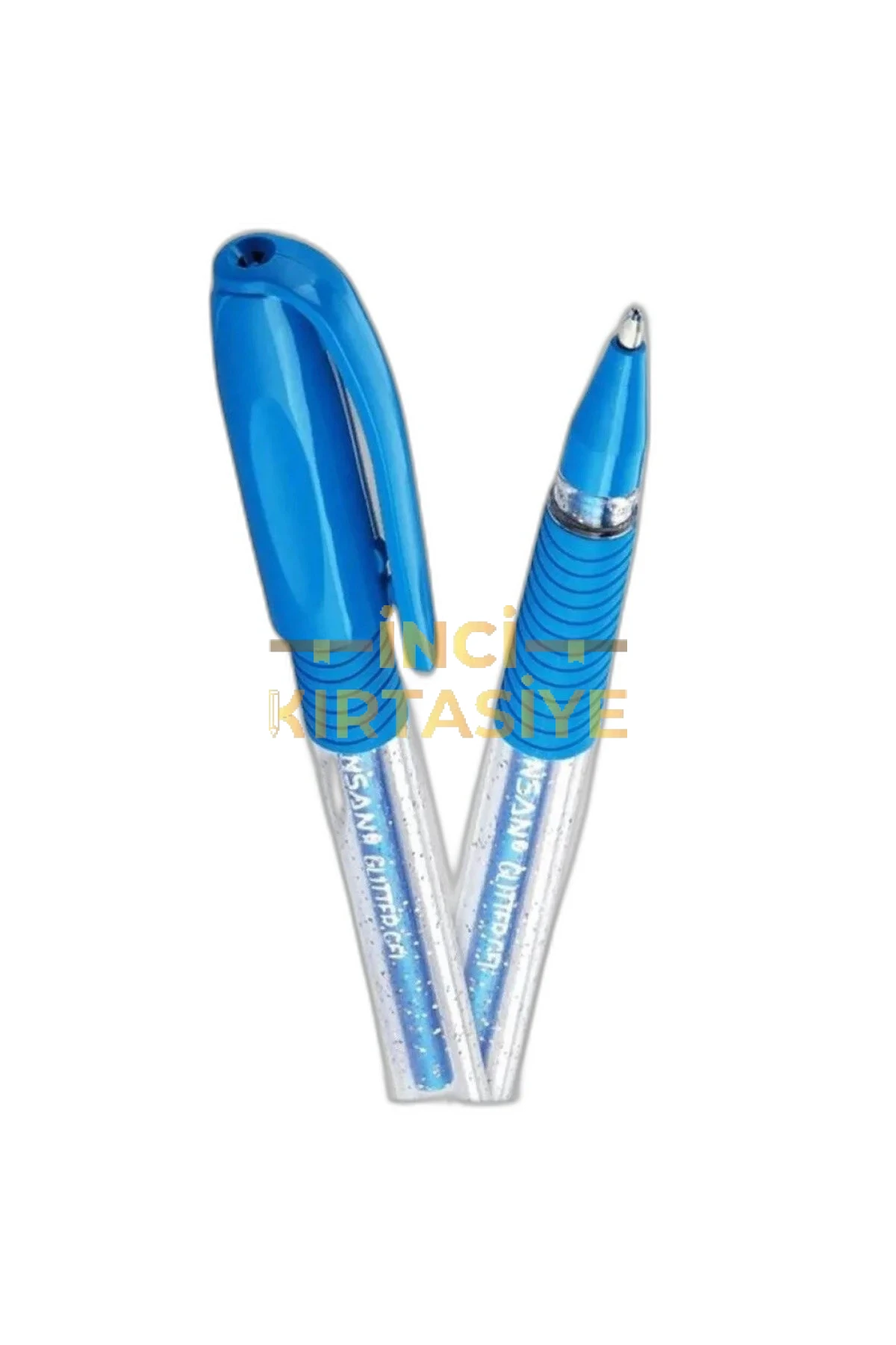 PENSAN GLITTER SİMLİ JEL KALEM MAVİ 1 MM