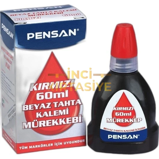 PENSAN 4004 KIRMIZI TAHTA KALEM MÜREKKEBİ 60 ML