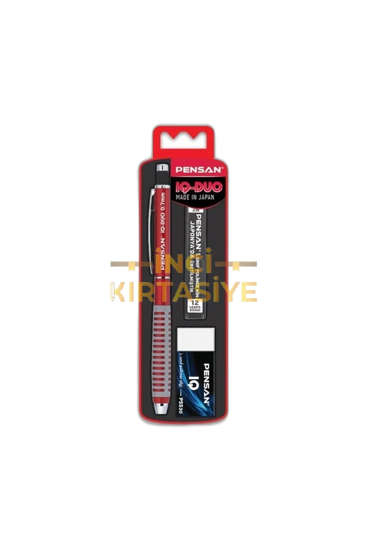PENSAN IQ-DUO SET 0,5 MM KIRMIZI SİLGİ+MİN