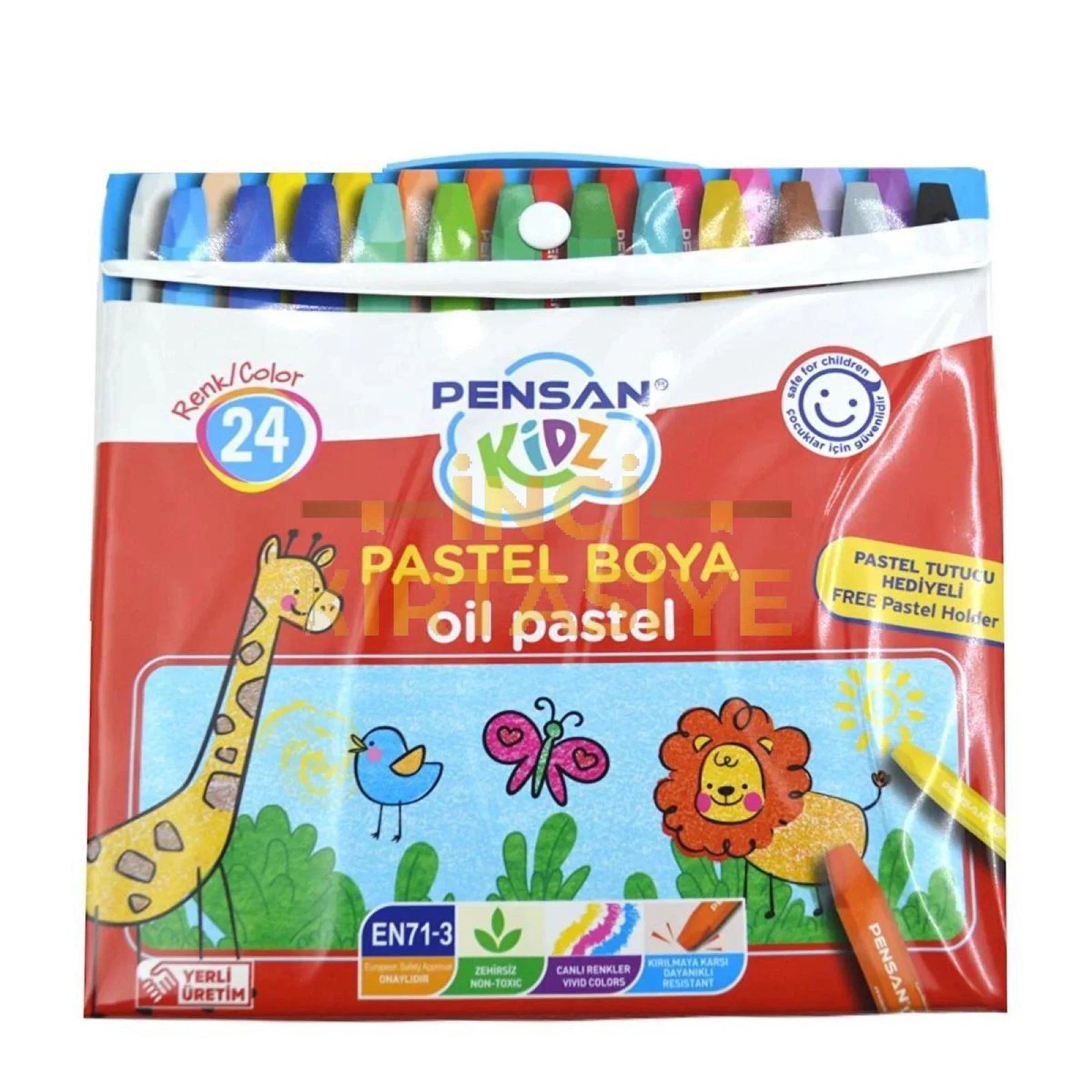 PENSAN KİDZ ÇANTALI PASTEL BOYA 24 RENK