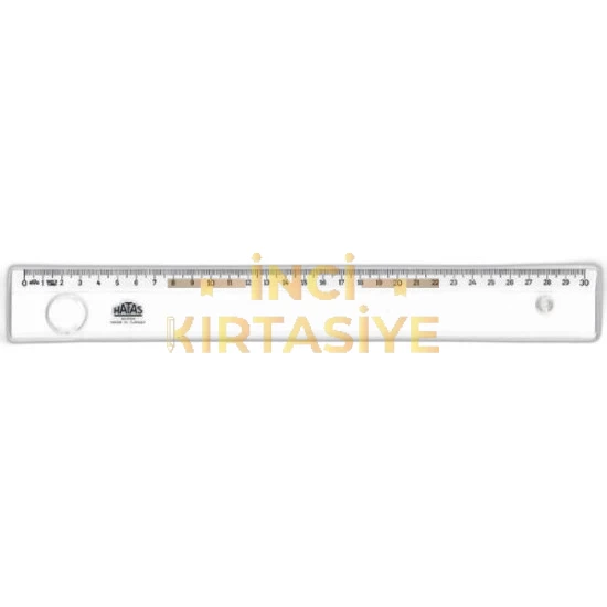 HATAS MERCEKLİ GENİŞ BÜRO CETVELİ 30CM.