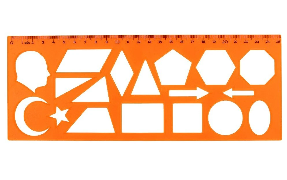 HATAS GEOMETRİK ŞEKİLLER ŞABLONU 25CM