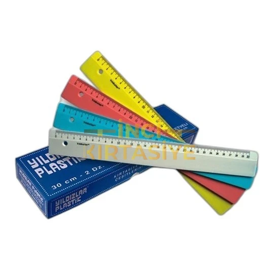 YILDIZLAR RENKLİ 30 CM CETVEL