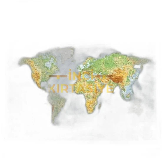 DÜNYA FİZİKİ + SİYASİ (70X100) ÇİFT TARAFLI