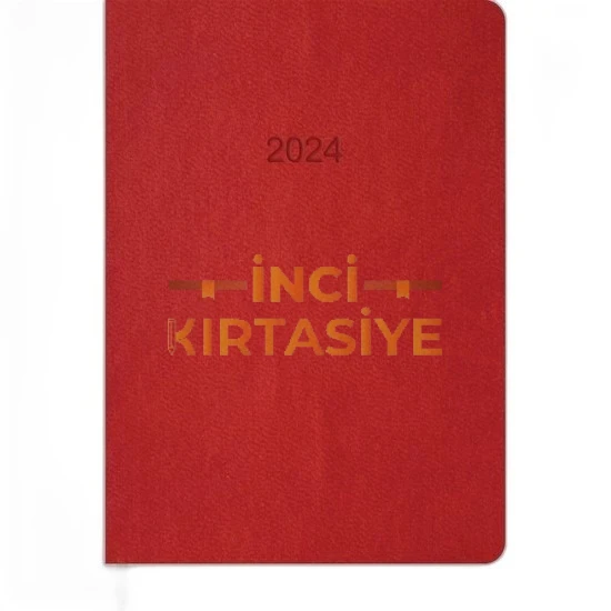 KESKİN 16X24 168 YAP.TERMO SERT KAPAK 2024 AJANDA KIRMIZI