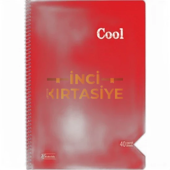 KESKIN A4 40 YP.ÇIZGILI PP KP.SPIRALLI COOL DEFTER