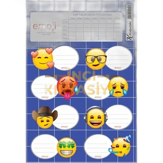 EMOJİ DERS PROG.3LÜ ETİKET