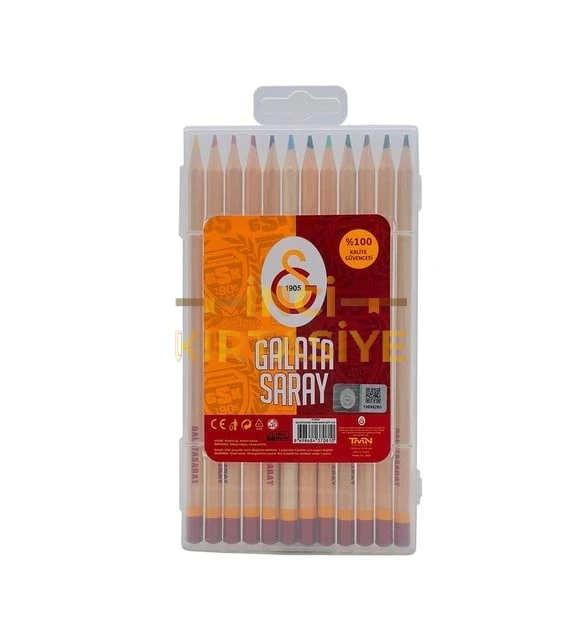 GALATASARAY 12 Lİ KURU BOYA KALEM ÇANTA SET