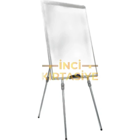 İNTER 50*70 ELEGANT ÇERÇEVE LAMİNANT YÜZEYLİ TELESKOPİK AYAKLI BEYAZ YAZI TAHTASI