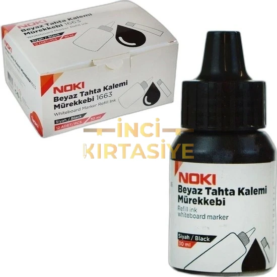 NOKİ BEYAZ TAHTA KALEM MÜREKKEBİ SİYAH 30 ML