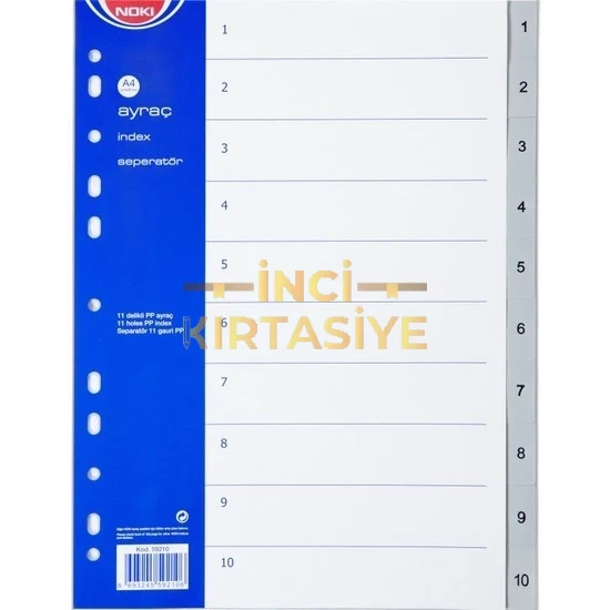 NOKİ AYRAÇ PP 1-10 RAKAM