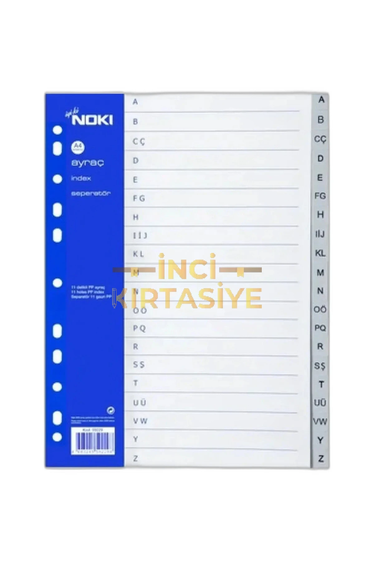 NOKİ AYRAÇ PP A-Z TÜRKÇE HARF