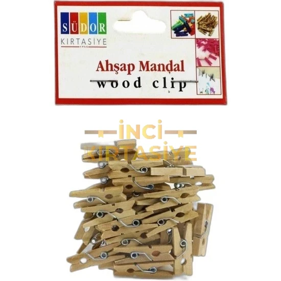 SÜDOR AHŞAP MANDAL KÜÇÜK 2,5 CM30 LU NATUREL