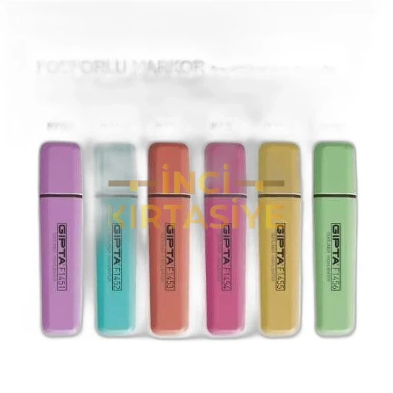 GIPTA  İŞARETLEME KALEMİ  - 5MM KESİK UÇ PASTEL TURKUAZ