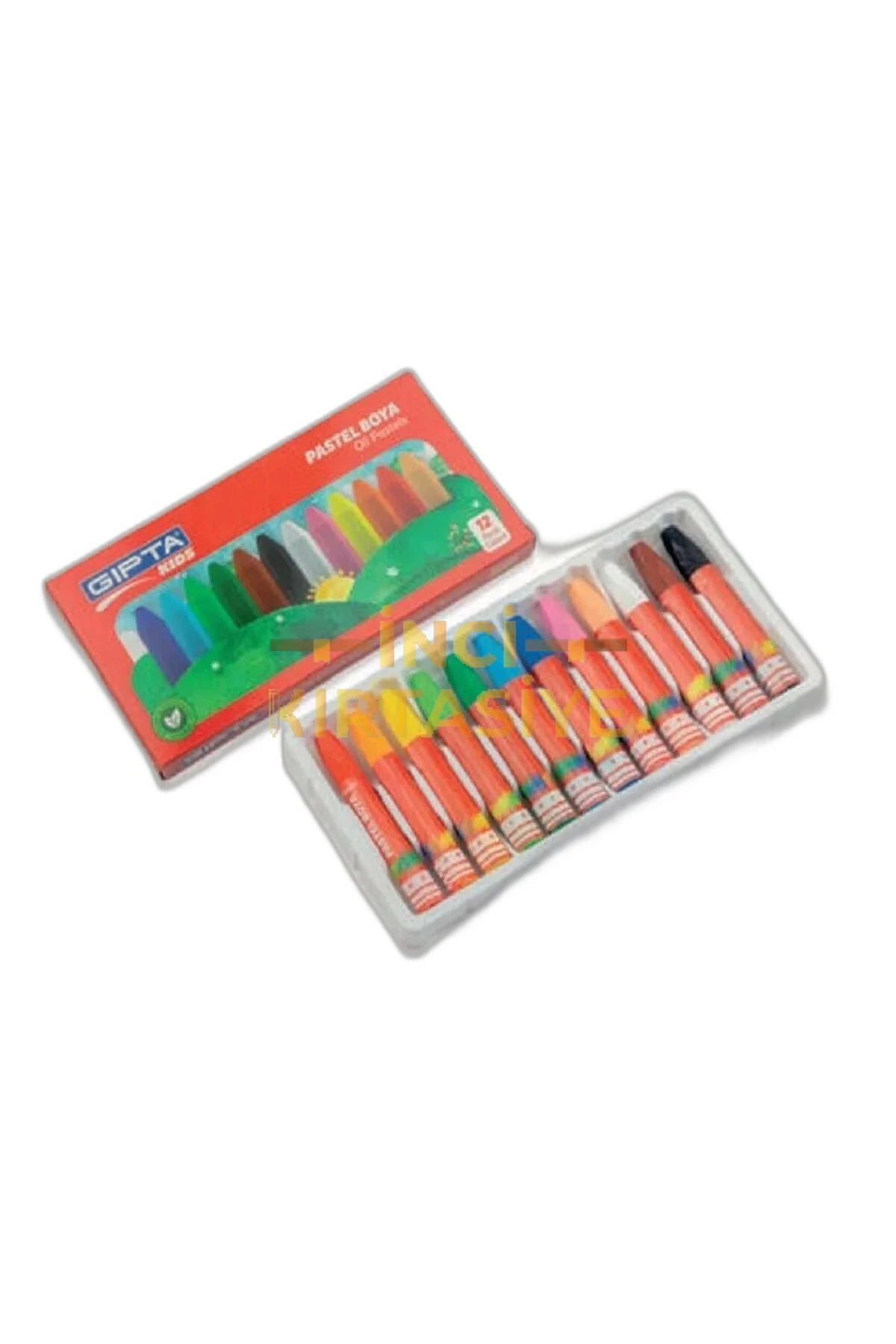 PASTEL BOYA 12 RENK KÖŞELİ