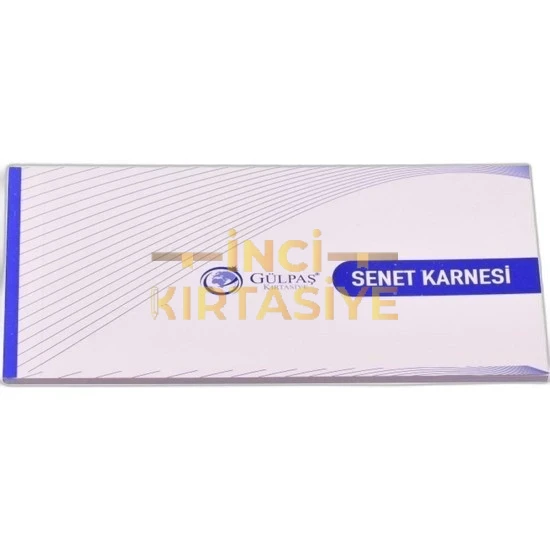 GÜLPAŞ SENET DEFTERİ 9,3X20CM 50YAP.