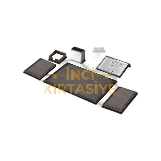 GÜLPAŞ SÜMEN TAKIMI SUNİ DERİ 6 PARÇA SİYAH KLASİK