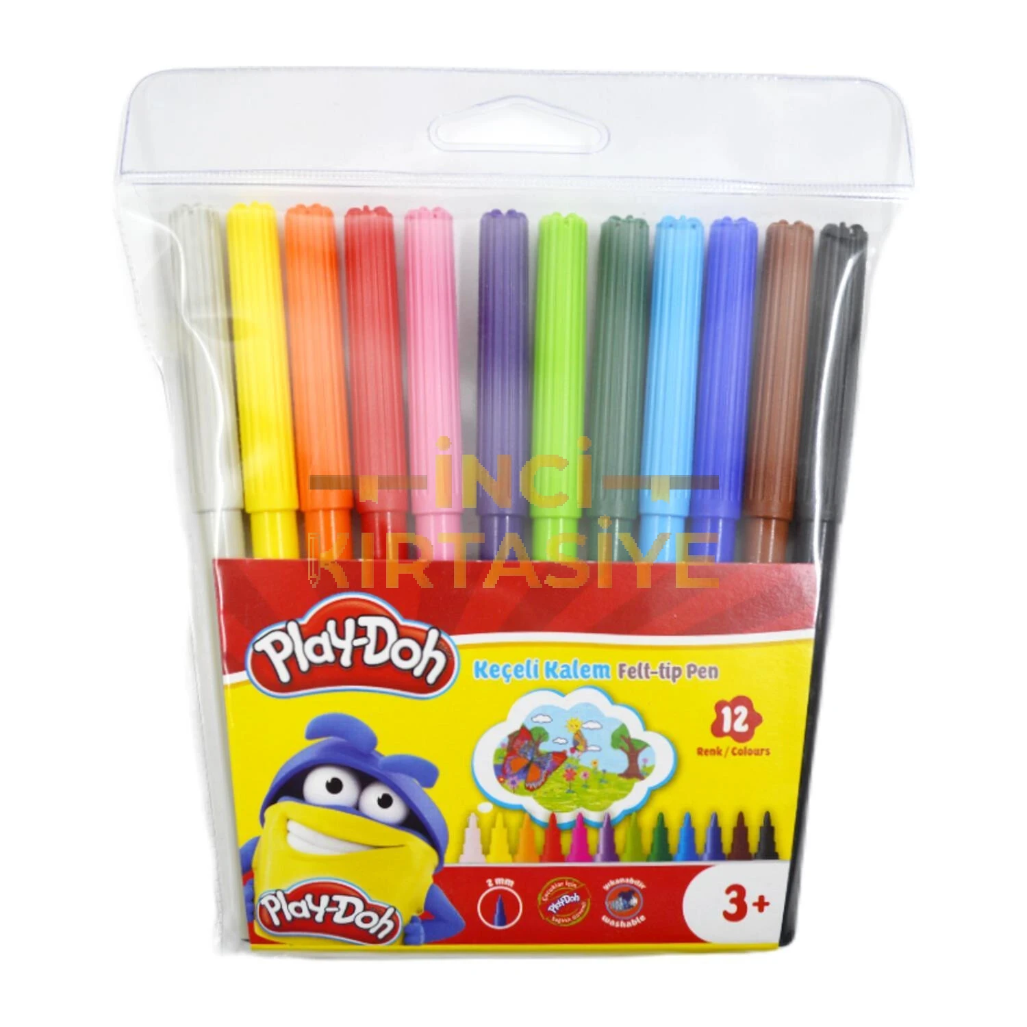 PLAY-DOH KEÇELİ KALEM 2 MM. 12 RENK (PVC)