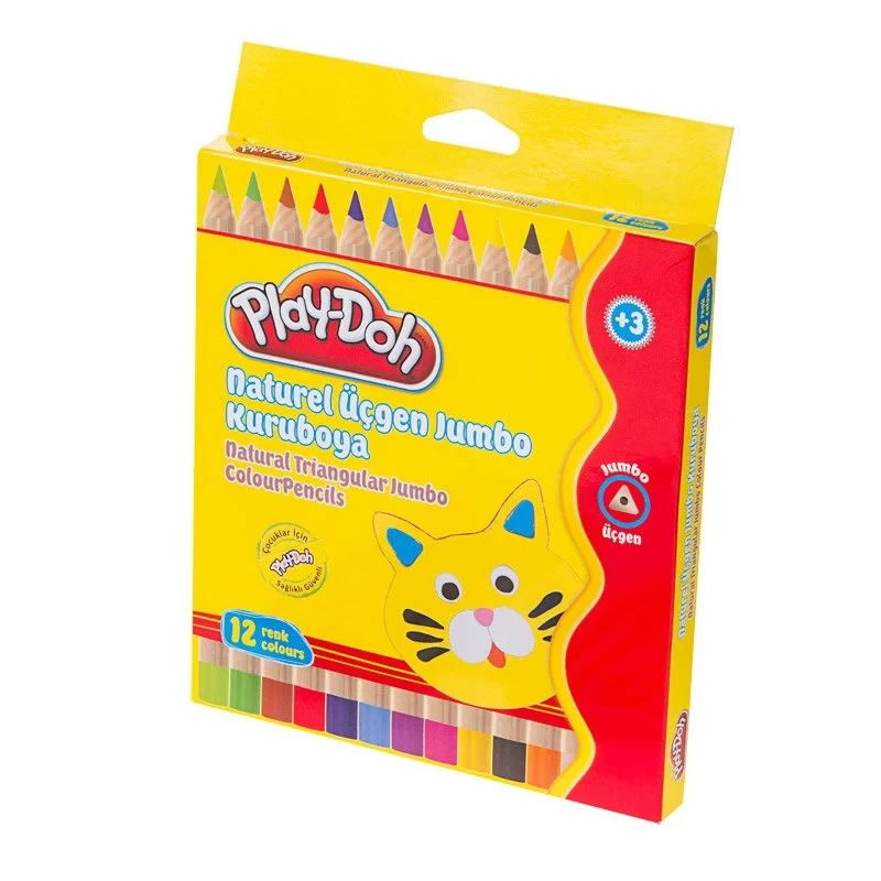 PLAY-DOH 12 RENK NATUREL JUMBO KURU BOYA