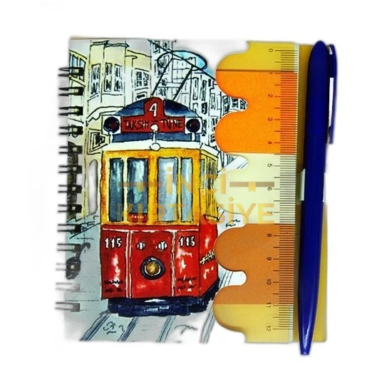 İSTANBUL MOTİFLİ CUTOUT KESİMLİ A6 DEFTER(MODEL 1)
