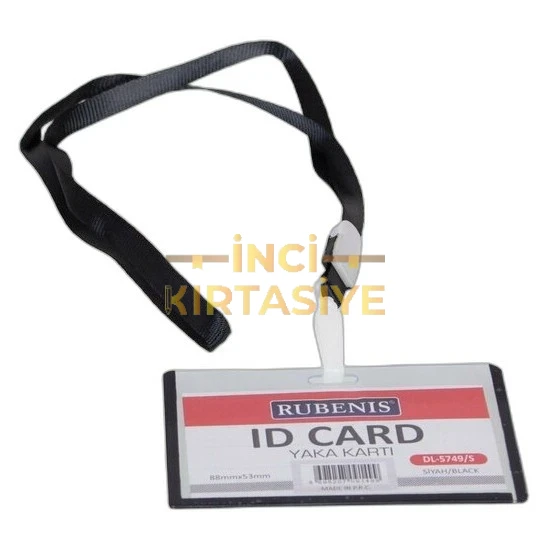 RUBENİS YAKA KARTI+İP SİYAH