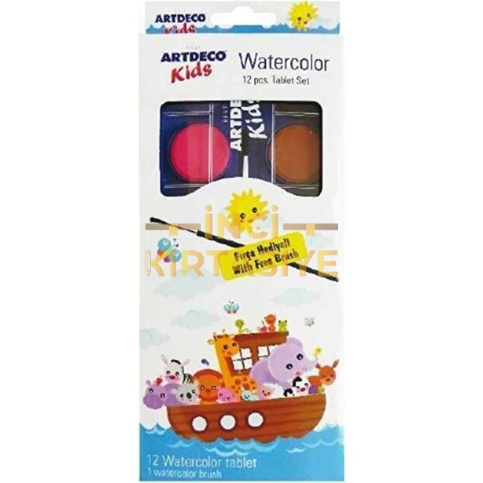 ARTDECO KİDS SULUBOYA SETİ 12X28MM TAB. (FIRÇALI)