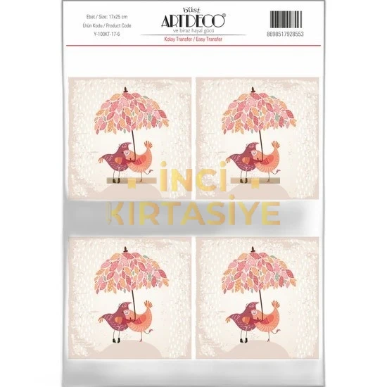 ARTDECO KOLAY TRANSFER 17X25CM DESEN NO:6