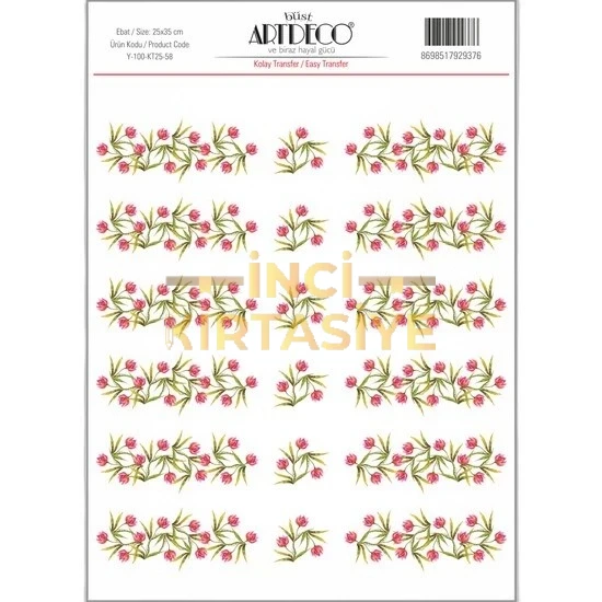 ARTDECO KOLAY TRANSFER 25X35CM DESEN NO:58