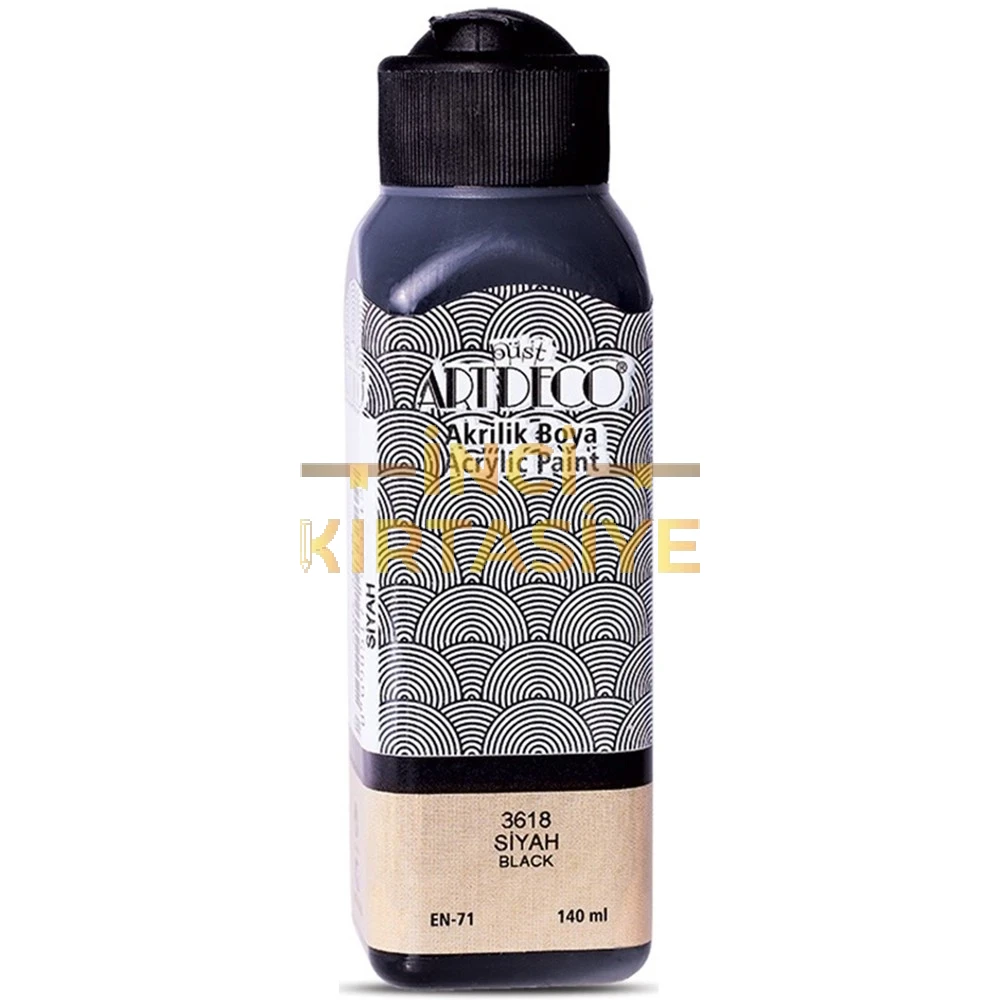 ARTDECO AKRİLİK BOYA 140ML SİYAH 3618