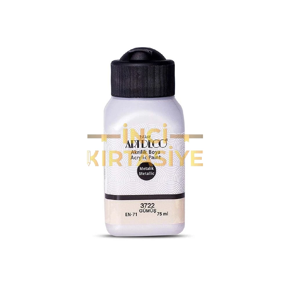 ARTDECO METALİK AKRİLİK BOYA 75ML GÜMÜŞ 3722