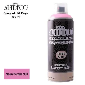 ARTDECO AKRİLİK SPREY BOYA 400ML NEON PEMBE 930