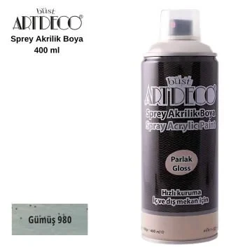 ARTDECO AKRİLİK SPREY BOYA 400ML GÜMÜŞ 980