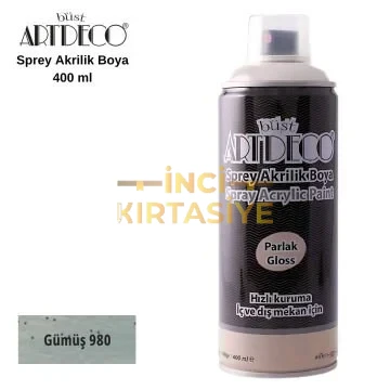 ARTDECO AKRİLİK SPREY BOYA 400ML GÜMÜŞ 980