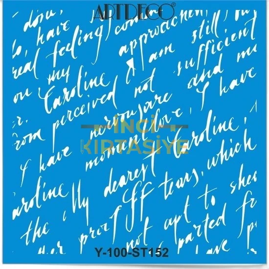 ARTDECO STENCİL 30X30CM EL YAZISI 152