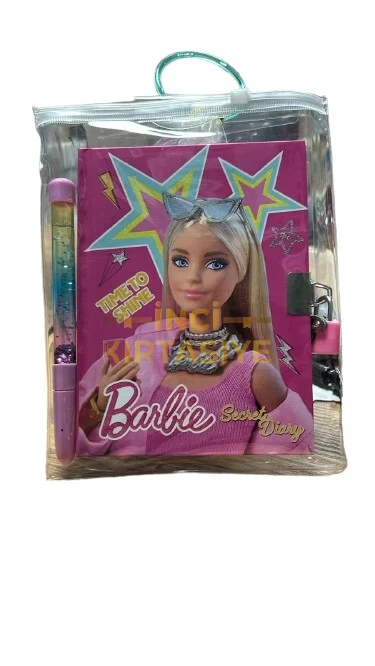 BARBİE KİLİTLİ HATIRA DEFTERİ + KALEM SET