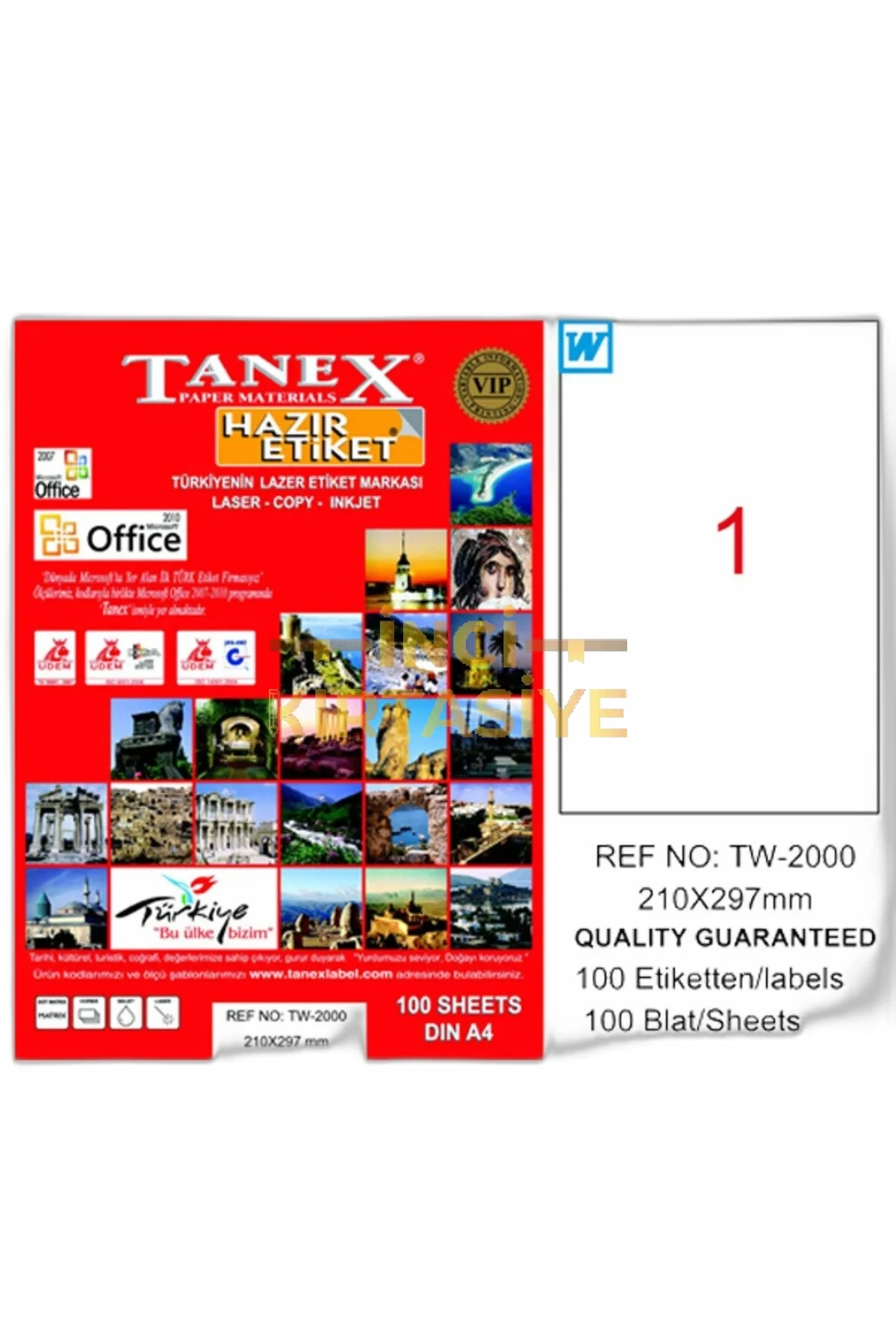 TANEX TW-2000 BİLGİSAYAR ETİKETİ