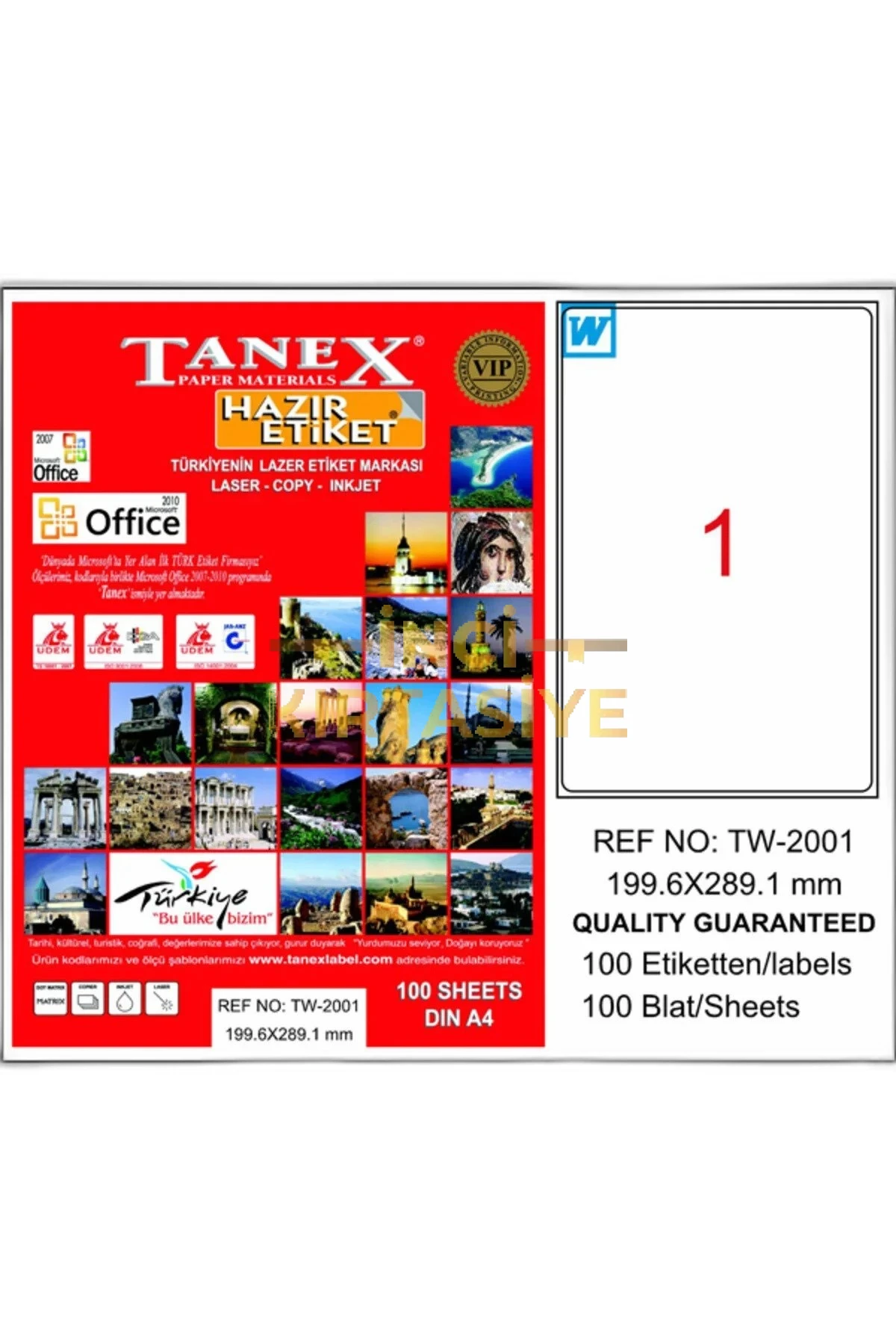 TANEX TW-2001 LAZER ETİKET