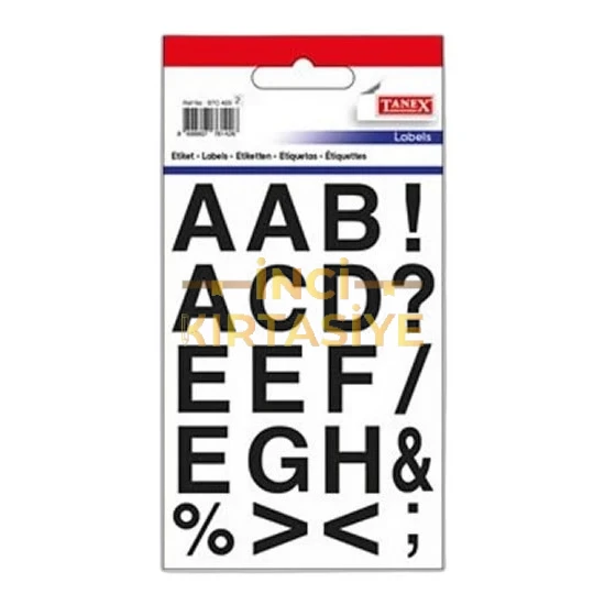 TANEX ŞEFFAF HARF ETİKETİ