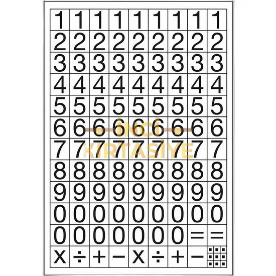 TANEX STC504 RAKAM ETİKETŞ0MM REGULAR 2'Lİ