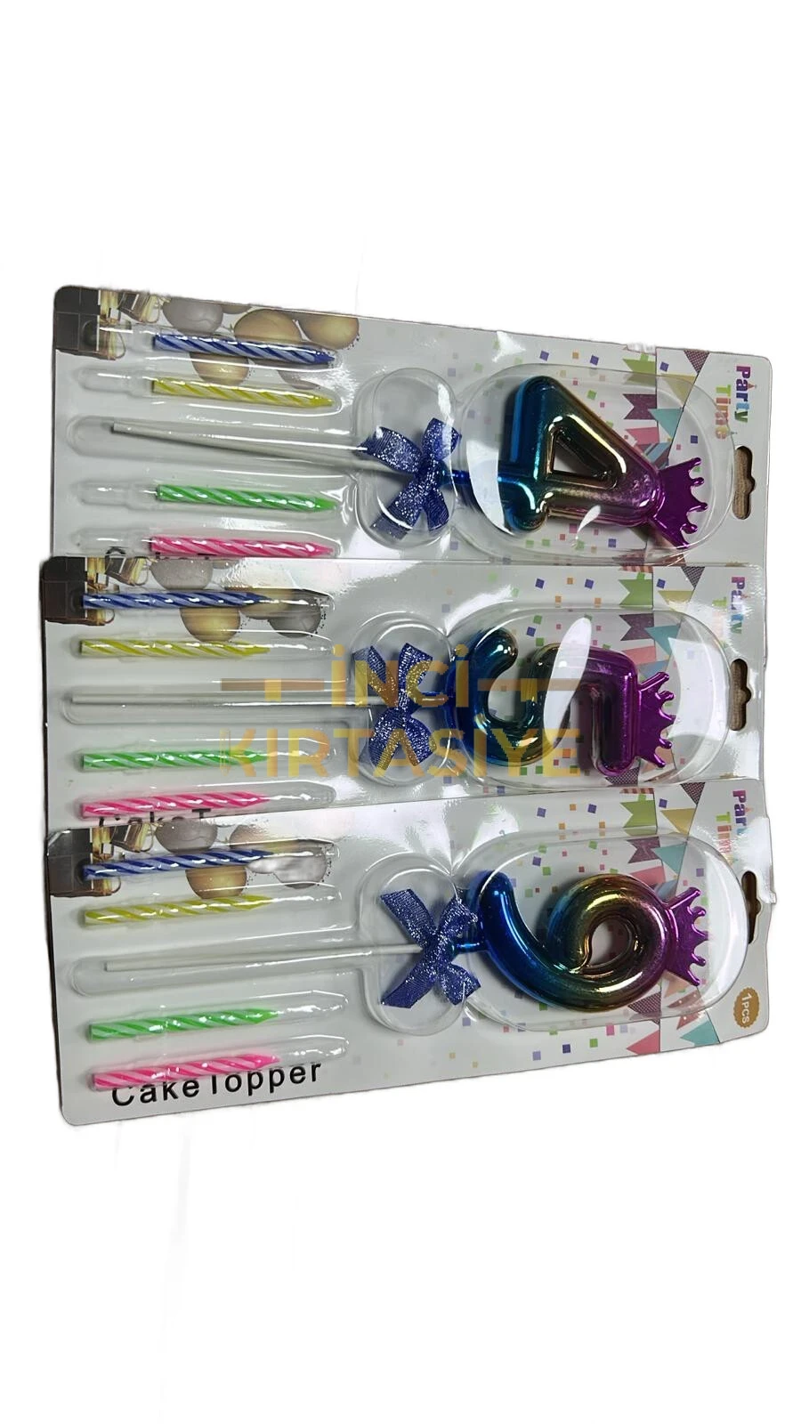 DEKORATİF DOĞUM GÜNÜ MUMU SET GRADİENT