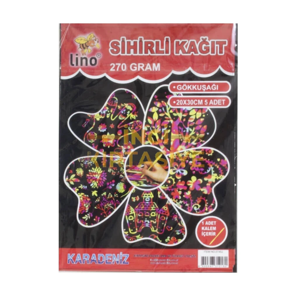LİNO SİHİRLİ KAĞIT 5'Lİ 270 GR.(20X30 CM.)