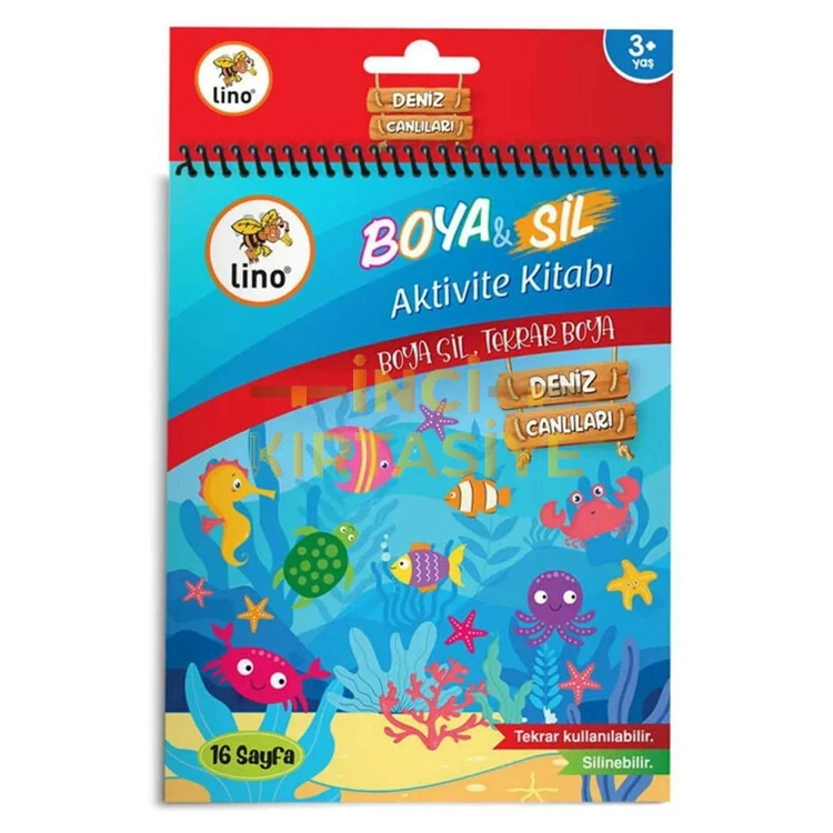 LİNO BOYA & SİL AKTİVİTE BOYAMA KİTABI DENİZALTI (SİLİNEBİLİR)