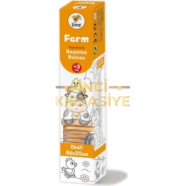 LİNO YAPIŞKANLI BOYAMA RULOSU FARM 86X20 CM