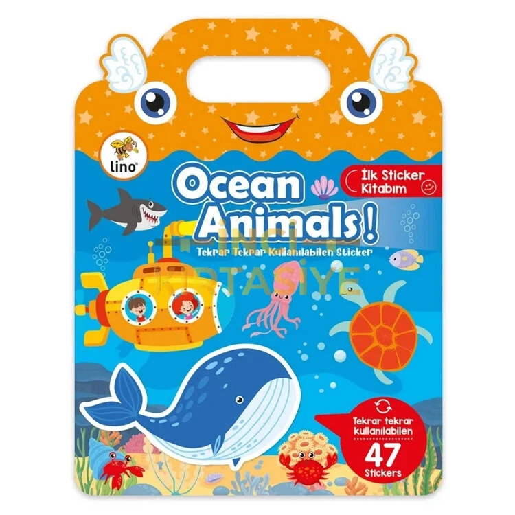 LİNO TEKRAR TEKRAR KULLANILABİLEN İLK STİCKER KİTABIM OCEAN ANIMALS